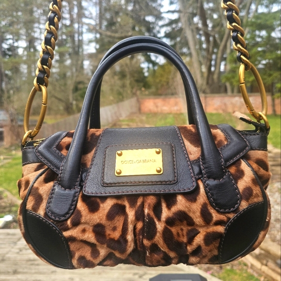 Dolce & Gabbana Brown and Black Hand Bag Calf Leather - Picture 11 of 15